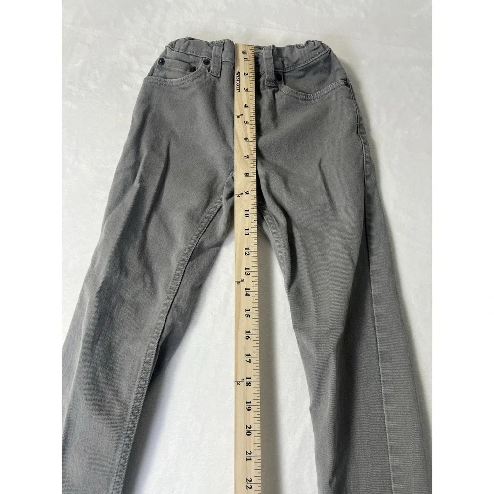 Levis 510 Jeans Boys 8 Reg Super Skinny Gray Denim School Kids Youth City*